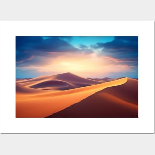 Desert Sand Land Serene Landscape Posters and Art